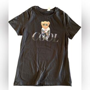NWOT COOL bear Women’s Medium or Adult XL Black T-Shirt